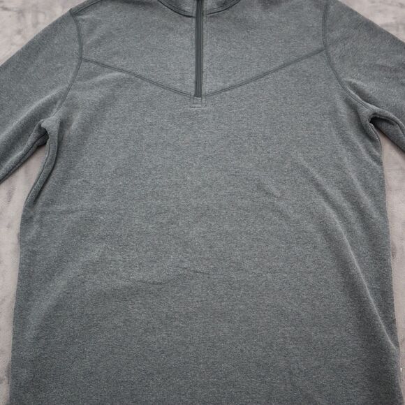 Magellan Outdoors Sweater Mens L Gray Loose Fit Long Sleeve Chest Zip Pullover - Picture 12 of 16